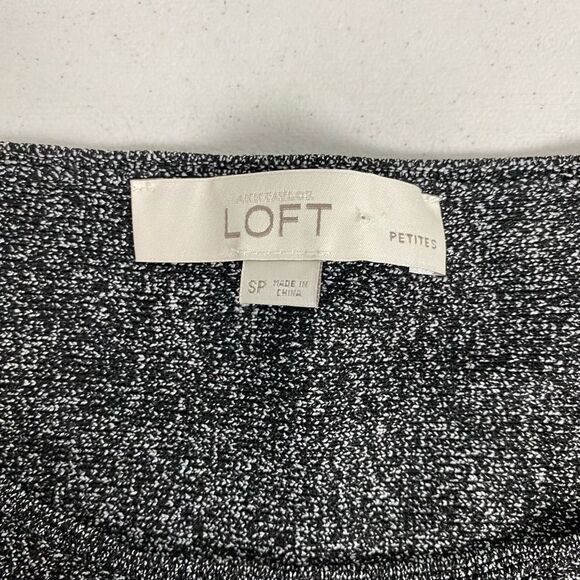 Loft Black & White Top size Small Petite - Picture 3 of 5